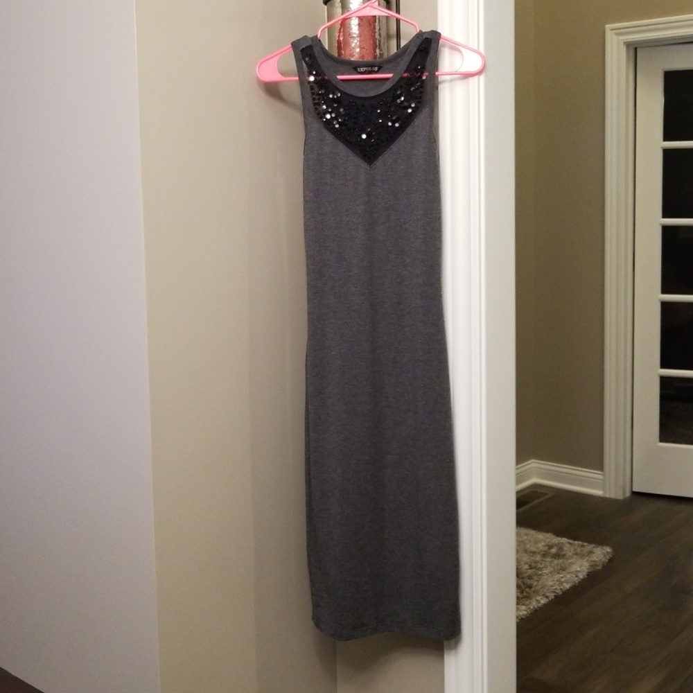 Long...fitted dress.